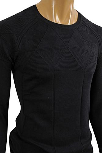 Mens Designer Clothes | VERSACE Men's Round Neck Sweater In Navy Blue #20