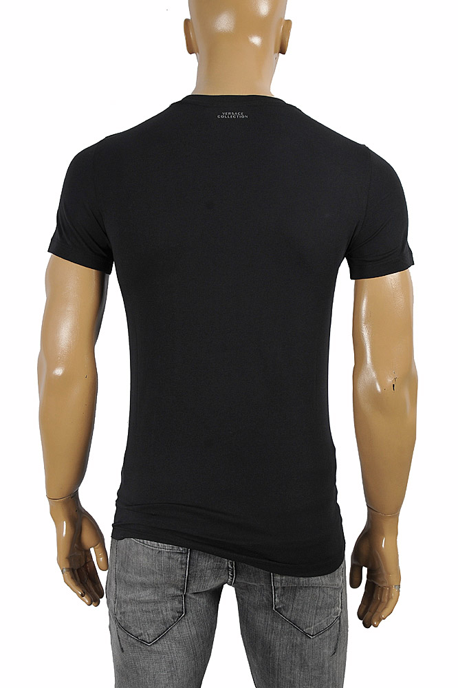 Mens Designer Clothes | VERSACE Men's T-shirt with front Medusa print #109
