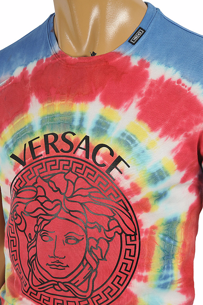 Mens Designer Clothes | VERSACE men's t-shirt with front medusa print 118