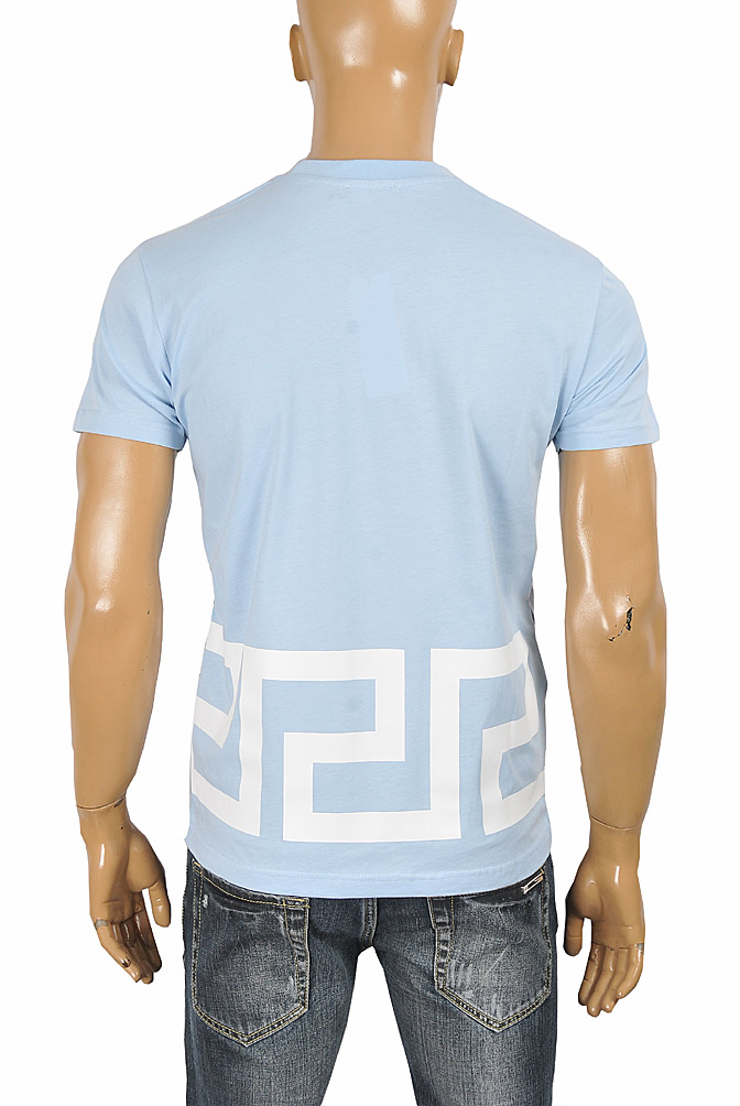 Mens Designer Clothes | VERSACE men's t-shirt with front logo print 121