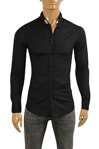 EMPORIO ARMANI Men's Dress Shirt In Black #254