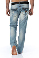 EMPORIO ARMANI Mens Washed Jeans With Belt #98