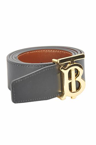 BURBERRY menâ??s reversible leather belt, black/brown color 65