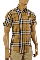 BURBERRY Men's Short Sleeve Button Up Shirt #158