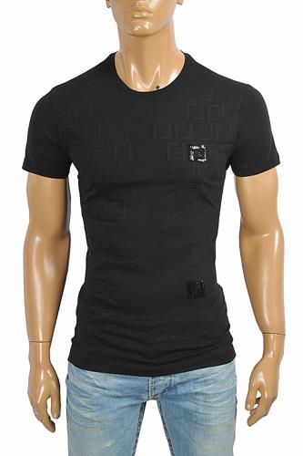 FENDI men's cotton t-shirt with front print 41