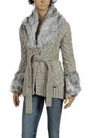 GUCCI Ladies Knitted Warm Jacket With Fur #105