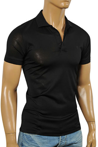 GUCCI Menâ??s Cotton Polo Shirt In Black #296