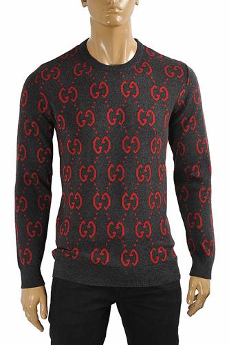 GUCCI Men’s Stripe Knitted Black Sweater 104