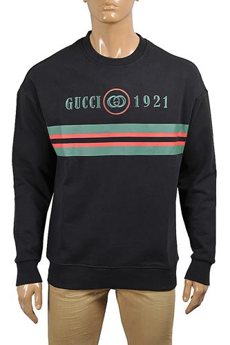 GUCCI Men’s cotton sweatshirt with logo embroidery 125