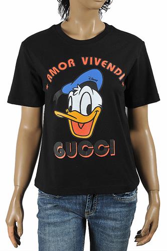 Disney x Gucci Donald Duck T-shirt, womenâ??s, cotton 305
