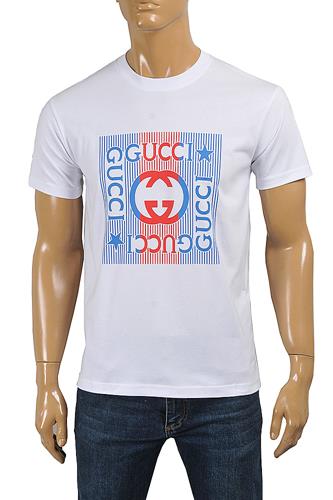 GUCCI cotton T-shirt with front print 320