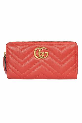 GUCCI Broadway Leather Clutch with Double G 54