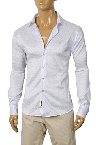 Mens Designer Clothes | ARMANI JEANS Men's Dress Shirt #162