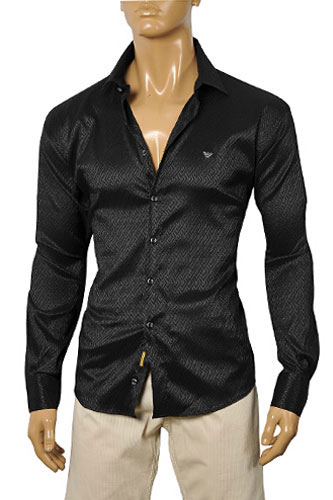 Mens Designer Clothes | ARMANI JEANS Men's Dress Shirt #163
