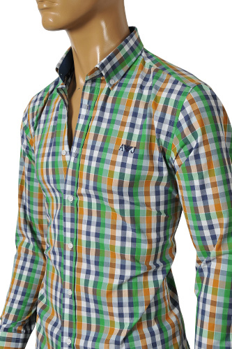 Mens Designer Clothes | ARMANI JEANS Men's Dress Shirt #216