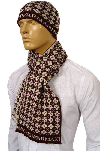 armani hat and scarf set mens