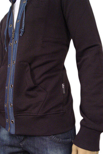 Mens Designer Clothes | EMPORIO ARMANI Zip Up Cotton Hoodie #123