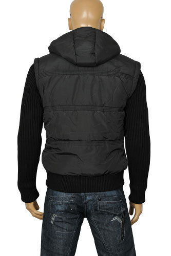 Mens Designer Clothes | EMPORIO ARMANI Men's Jacket With Removable Sleeves & Hoodie #102