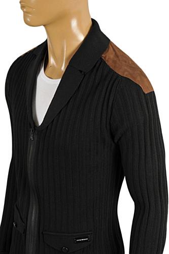 Mens Designer Clothes | EMPORIO ARMANI Men's Knitted Zip Jacket #129
