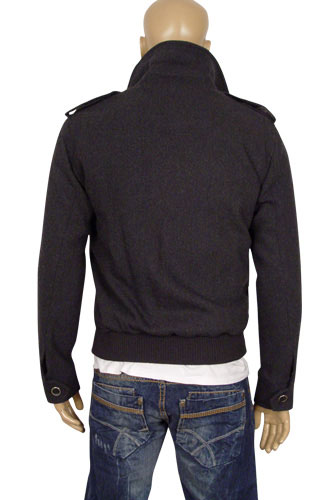 Mens Designer Clothes | EMPORIO ARMANI Mens Cotton Jacket With Fur Inside #72