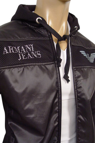 Mens Designer Clothes | EMPORIO ARMANI Mens Zip Up Hooded Jacket #85