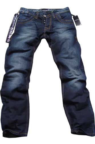 Mens Designer Clothes | EMPORIO ARMANI Men's Blue Denim Jeans #76