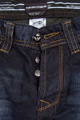 Mens Designer Clothes | EMPORIO ARMANI Men's Blue Denim Jeans #76