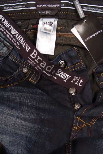 Mens Designer Clothes | EMPORIO ARMANI Men's Blue Denim Jeans #76