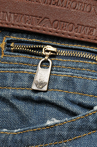 Mens Designer Clothes | EMPORIO ARMANI Men's Washed Jeans With Belt #106