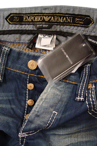 Mens Designer Clothes | EMPORIO ARMANI Mens Washed Jeans #91