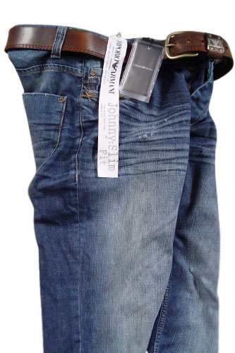 Mens Designer Clothes | EMPORIO ARMANI Mens Washed Jeans With Belt #96