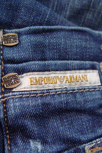 Mens Designer Clothes | EMPORIO ARMANI Mens Washed Jeans With Belt #96