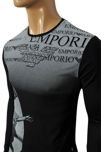 Mens Designer Clothes | EMPORIO ARMANI Men's Long Sleeve Tee #171