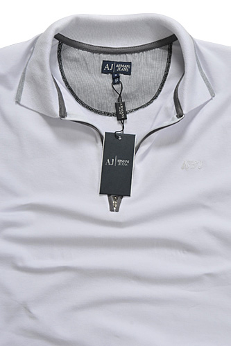 Mens Designer Clothes | ARMANI JEANS Menâ??s Zip Up Cotton Shirt In White #227