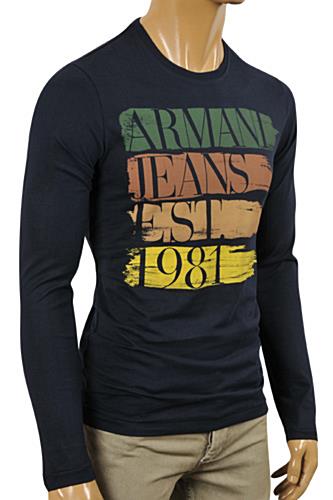 Mens Designer Clothes | ARMANI JEANS Men's Long Sleeve Shirt #242
