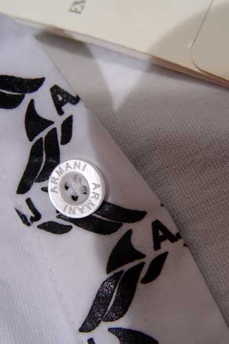 Mens Designer Clothes | EMPORIO ARMANI Long Sleeve Cotton Shirt #91