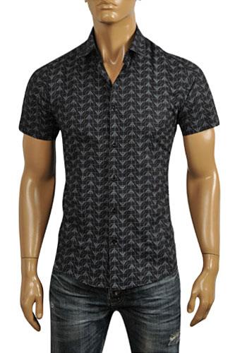Mens Designer Clothes | EMPORIO ARMANI Men's Short Sleeve Shirt #235