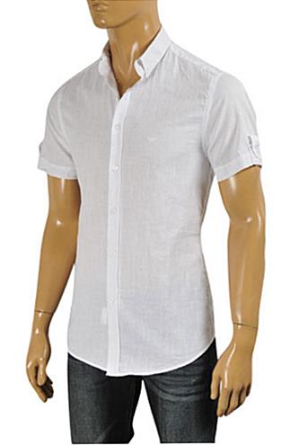 Mens Designer Clothes | EMPORIO ARMANI Men's Short Sleeve Shirt #252