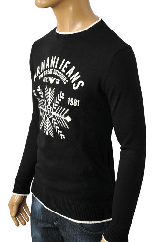 Mens Designer Clothes | ARMANI JEANS Men's Knitted Sweater #135