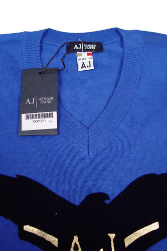 Mens Designer Clothes | ARMANI JEANS Mens V-Neck Fitted Sweater #107