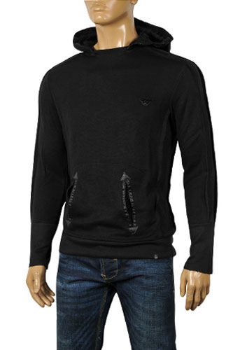 Mens Designer Clothes | EMPORIO ARMANI Cotton Hoodie Sweater #126