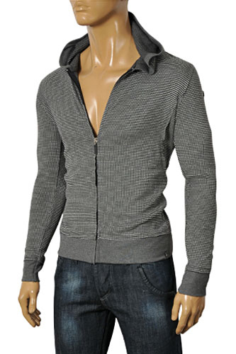 Mens Designer Clothes | EMPORIO ARMANI Men's Zip Up Hooded Sweater #152
