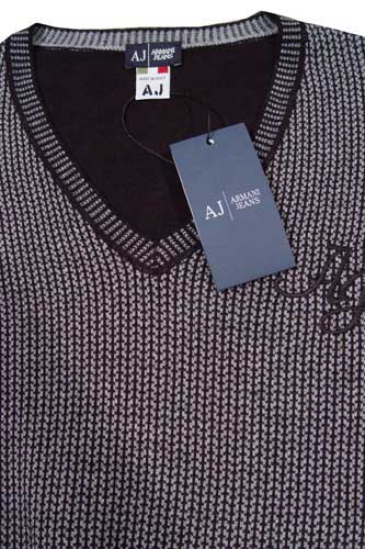 Mens Designer Clothes | ARMANI JEANS Men's V-Neck Body Slim Fit Sweater #99