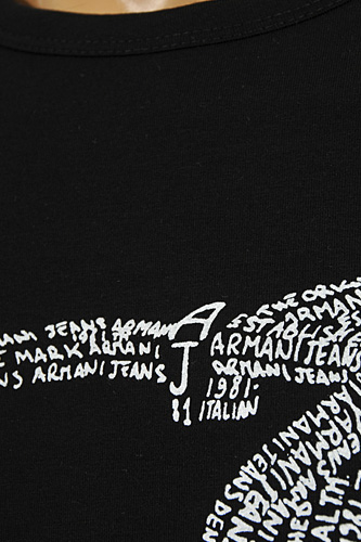 Mens Designer Clothes | ARMANI JEANS Men's T-Shirt In Black #102