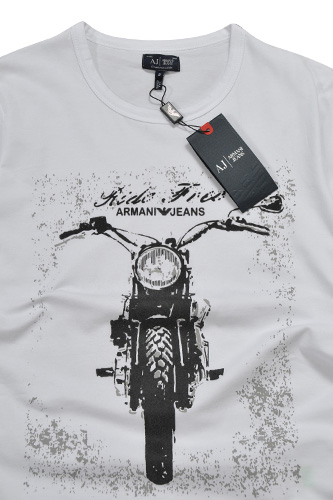 Mens Designer Clothes | ARMANI JEANS Men's T-Shirt In White #103