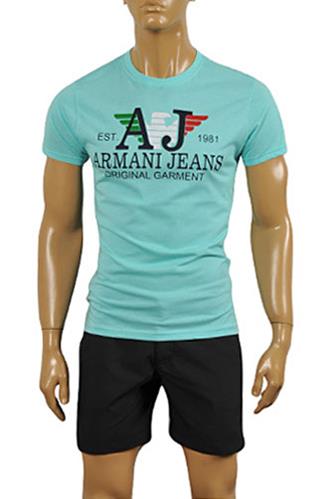 Mens Designer Clothes | ARMANI JEANS Men's Cotton T-Shirt #107