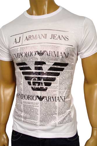 Mens Designer Clothes | EMPORIO ARMANI Mens V-Neck Short Sleeve Tee #29