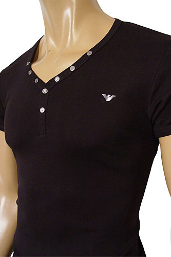 Mens Designer Clothes | EMPORIO ARMANI Mens V-Neck Short Sleeve Tee #53