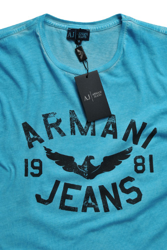Mens Designer Clothes | ARMANI JEANS Men's Crewneck Short Sleeve Tee #82