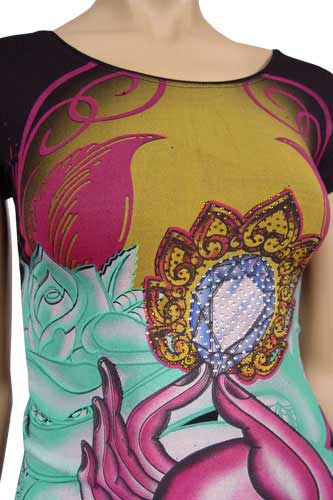 Womens Designer Clothes | CHRISTIAN AUDIGIER Multi Print Short Sleeve Tunic #83